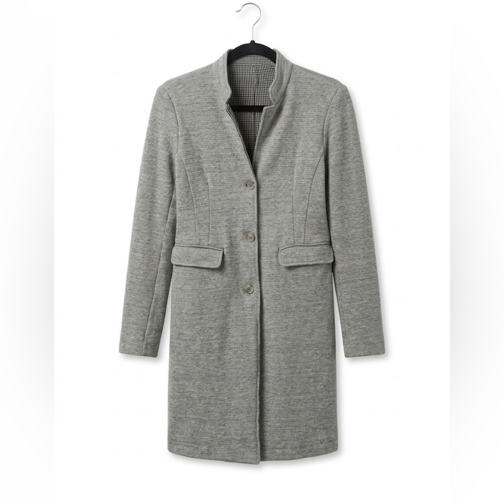 Majestic Filatures Long Gray Cardigan Cotton Cashmere XS natural fibers